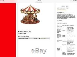 Mr. Christmas Animated Musical Grand Marquee Carousel Big Local Pickup Only