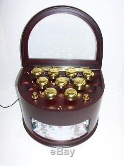 Mr Christmas Animated Symphony of Bells Ice Skaters Music Box Plays 50 SONGS