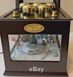 Mr Christmas Animated Symphony of Bells Music Box Gold Label 5 Brass Bells Train