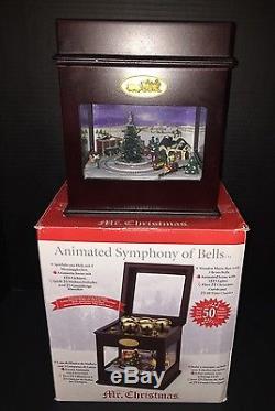 Mr. Christmas Animated Symphony of Bells with Moving Train Plays 50 Songs 2011 CIB