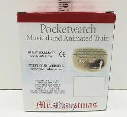 Mr Christmas Animated Train Pocket Watch Clock Musical Railroad Music Box 2005