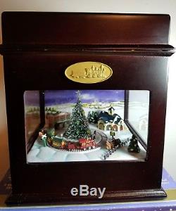 Mr. Christmas Animated Train Symphony of Bells Wooden Music Box 50 Songs EXC