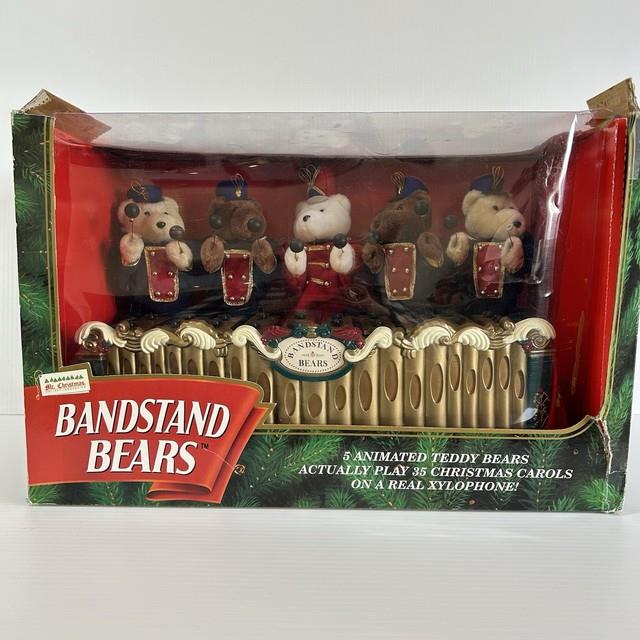 Mr. Christmas Bandstand Bears 5 Animated Teddy Bears Xylophone Chimes Video