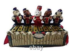 Mr. Christmas Bandstand Musical Animated Teddy Bears Play Xylophone 35 Carols