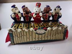 Mr. Christmas Bandstand Musical Animated Teddy Bears Play Xylophone 35 Carols