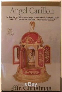 Mr. Christmas Carillon Angel Music Box Gold Label Porcelain RARE New In Box