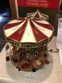 Mr. Christmas Carnival Fair Swing Carousel Action/Lights 30 Tune Music Box MIB