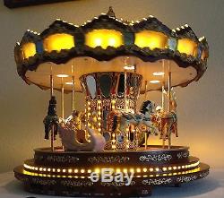 Mr Christmas Carousel Animals Music Box Ornament Merry Go Round