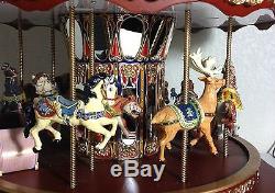 Mr Christmas Carousel Animals Music Box Ornament Merry Go Round