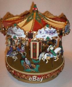 Mr Christmas Carousel Holiday Around Boardwalk Musical 30 Song w BOX