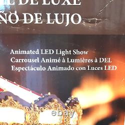 Mr. Christmas-Christmas Deluxe Carousel 20 Christmas Carols LED Light Show