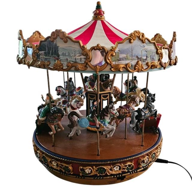 Mr. Christmas Country Fair Carousel Lights Up & Plays 30 Songs Works