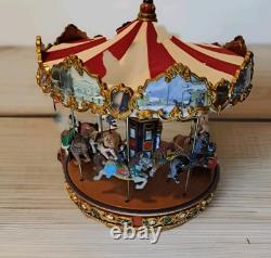 Mr. Christmas Country Fair Carousel Llights Up & Plays 30 Songs GREAT