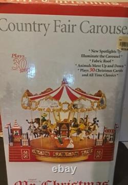 Mr. Christmas Country Fair Carousel Llights Up & Plays 30 Songs GREAT Mr. Christmas Country Fair Carousel Llights Up & Plays 30 Songs GREAT
