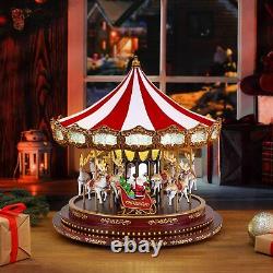 Mr. Christmas Deluxe Holiday Carousel New