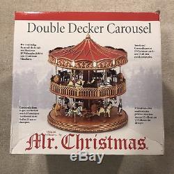 Mr Christmas Double Decker Carousel Musical Animated Display Songs Original Box