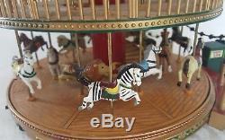 Mr. Christmas Double Decker Carousel Nottingham Fair Marry Go-round Lights Music