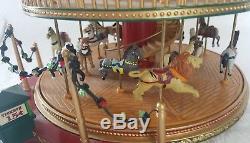 Mr. Christmas Double Decker Carousel Nottingham Fair Marry Go-round Lights Music