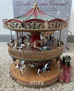 Mr. Christmas Double Decker Spinning Carousel Musical Lights 2005 with Box
