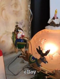 Mr. Christmas Floating Animated Tree Topper Santa Around The Globe 2001 Rare