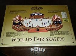 Mr. Christmas Gold Label Collection World's Fair Ice Skaters Skating Rink NIB