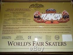 Mr. Christmas Gold Label Collection World's Fair Ice Skaters Skating Rink NIB