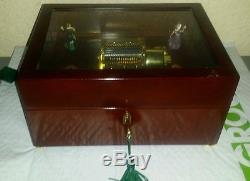 Mr. Christmas Gold Label Harmonique Music Box with animated dancers play 100 songs