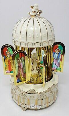 Mr Christmas Gold Label Porcelain Carillon Carousel Plays 30 Songs Works Great