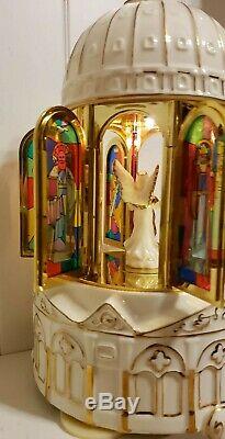 Mr Christmas Gold Label Porcelain Carillon Carousel Plays 30 Songs Works Great
