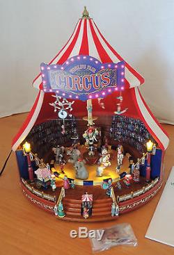 Mr Christmas Gold Label WORLDS FAIR BIG TOP CIRCUS Animated Plays Music