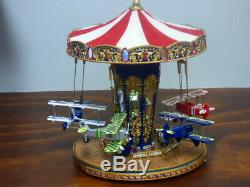 Mr Christmas Gold Label World's Fair Biplane Ride Plays 50 Songs Rare