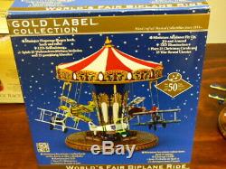 Mr Christmas Gold Label World's Fair Biplane Ride Plays 50 Songs Rare