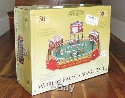 Mr Christmas Gold Label World's Fair Carriage Race Animated + Songs NEW IN BOX