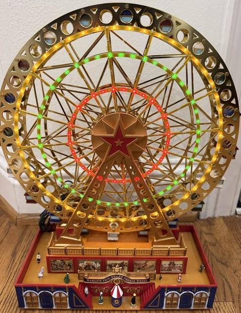 Mr Christmas Gold Label World's Fair Grand Ferris Wheel Lights Music Works