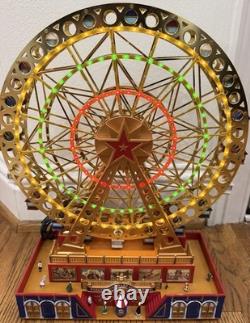 Mr Christmas Gold Label World's Fair Grand Ferris Wheel Lights Music WORKS