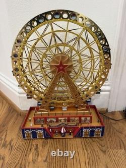 Mr Christmas Gold Label World's Fair Grand Ferris Wheel Lights Music WORKS
