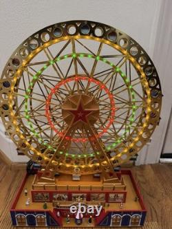 Mr Christmas Gold Label World's Fair Grand Ferris Wheel Lights Music WORKS