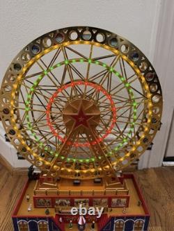 Mr Christmas Gold Label World's Fair Grand Ferris Wheel Lights Music WORKS