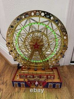 Mr Christmas Gold Label World's Fair Grand Ferris Wheel Lights Music WORKS