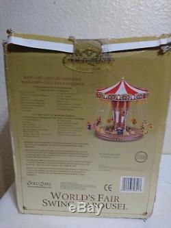 Mr. Christmas Gold Label World's Fair Swing Carousel PLEASE SEE THE VIDEO & DETA