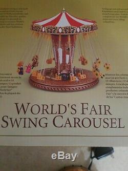 Mr Christmas Gold Label World's Fair Swing Carousel- Plays 30 songs