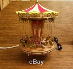 Mr Christmas Gold Label World's Fair Swing Carousel Plays 30 songs Works Great
