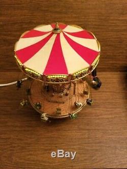 Mr Christmas Gold Label World's Fair Swing Carousel Plays 30 songs Works Great
