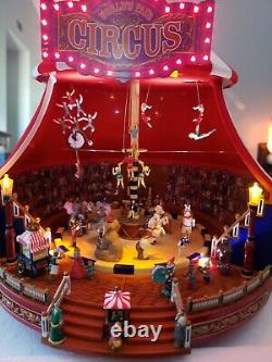 Mr Christmas Gold Label Worlds Fair Big Top Circus tent Lights Animated Musical