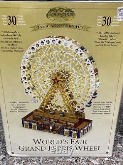 Mr Christmas Gold Label Worlds Fair Grand Ferris Wheel 75th Anni Edition