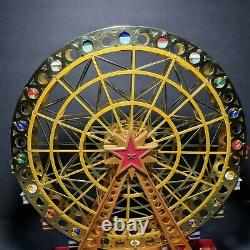 Mr Christmas Gold Label Worlds Fair Musical Light Up Animated Ferris Wheel