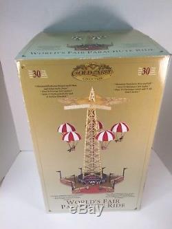 Mr Christmas Gold Label Worlds Fair Parachute Ride Lights Music Animated Box