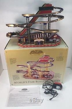 Mr Christmas Gold Label Worlds Fair Roller Coaster Lights Music Box READ