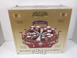 Mr Christmas Gold Label Worlds Fair Roundabout Lights Music Animated Box