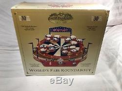 Mr Christmas Gold Label Worlds Fair Roundabout Lights Music Animated Orig Box